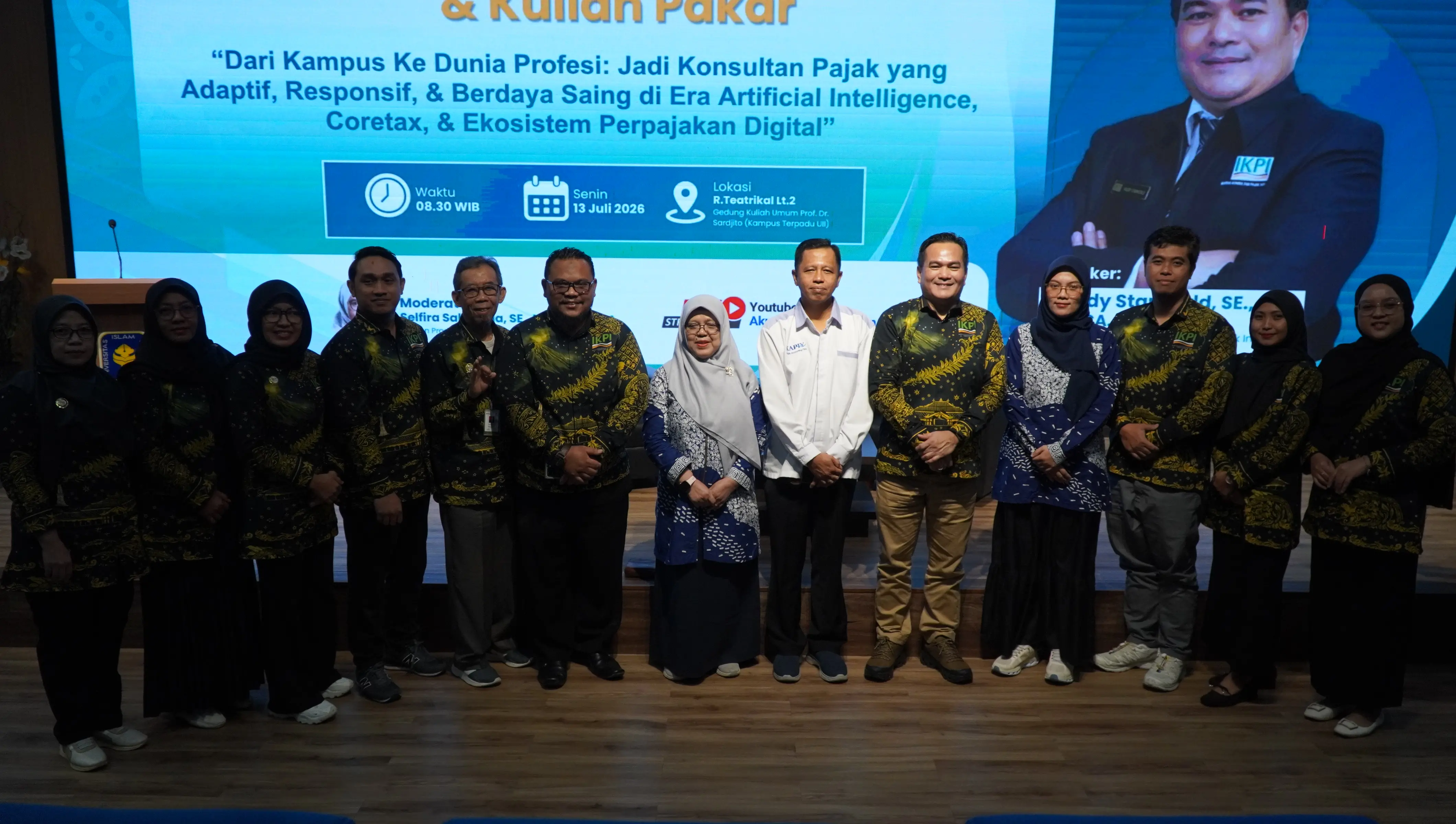 Kuliah Pakar Dari Kampus ke Dunia Profesi : Jadi Konsultan Pajak yang Adaptif, Responsif & Berdaya saing di Era Artifical Intelligance, Coretax & Ekosistem Perpajakan Digital UII