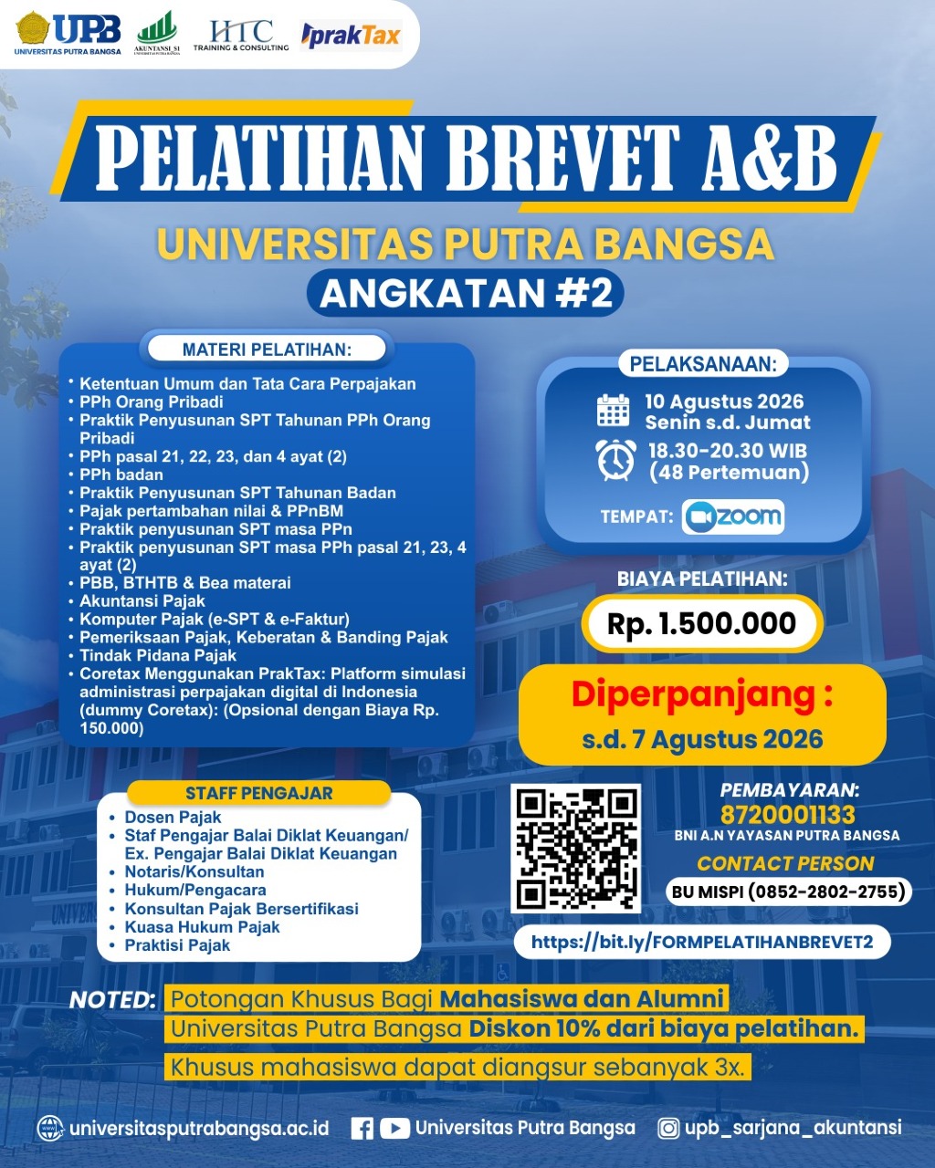 PELATIHAN BREVET A & B ANGKATAN 2 UNIVERSITAS PUTRA BANGSA